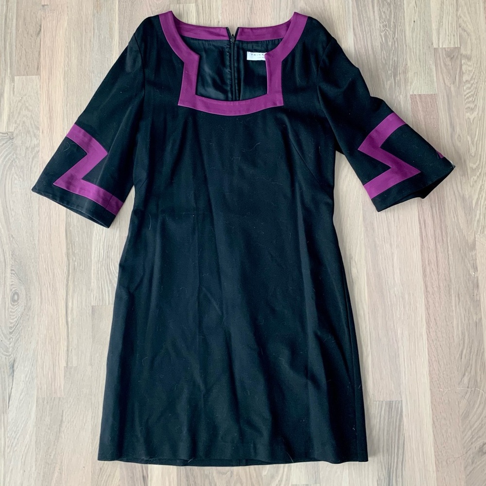 Trina Turk black and purple dress